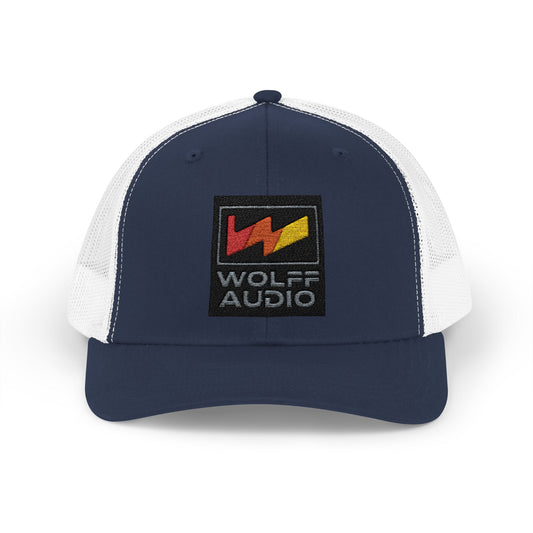 Wolff Audio Trucker Cap, Adjustable Hat for Outdoor Adventures, Music Festivals, Summer Wear, Casual Fashion